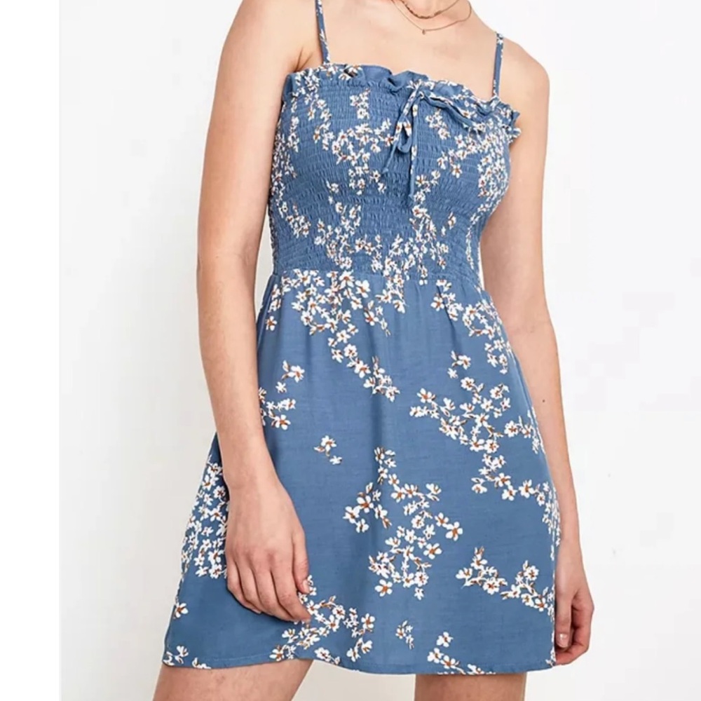 Faithfull the Brand Blue Floral Mini Dress